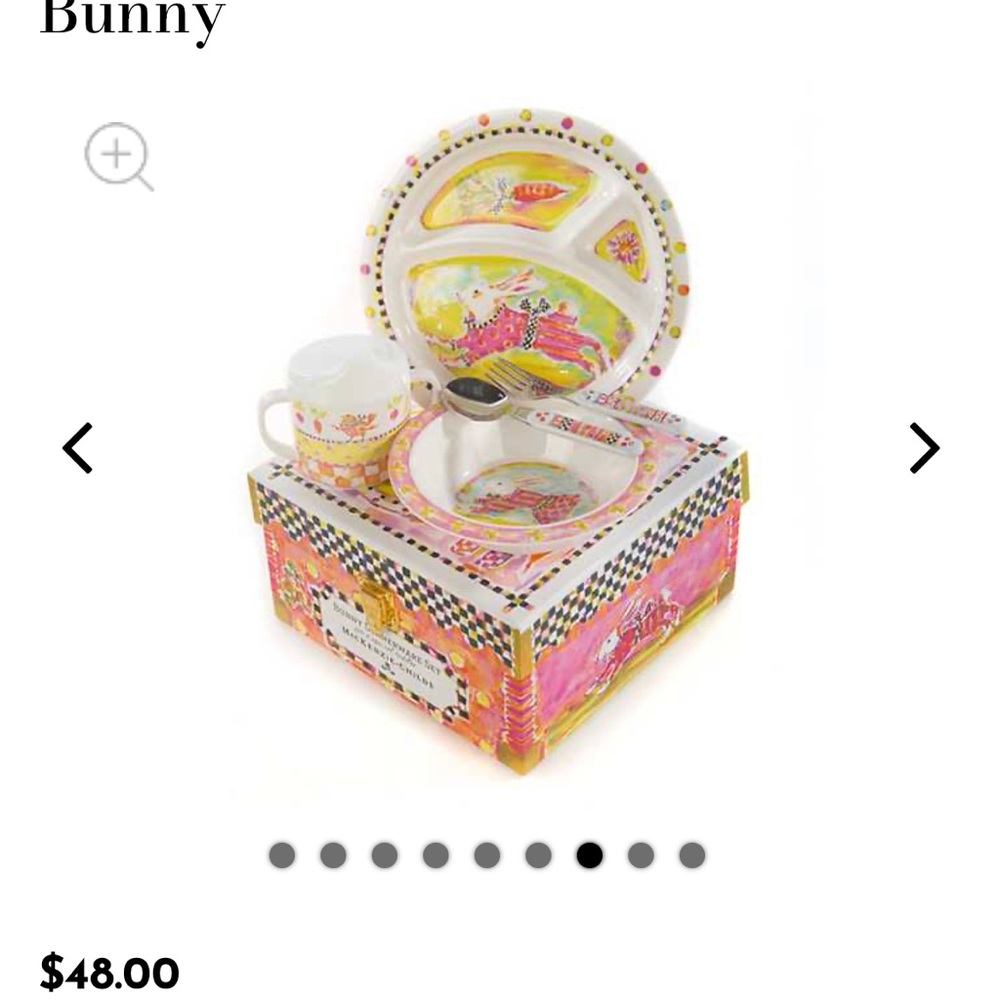 MacKenzie-Childs Toddler Dinnerware Set - Bunny